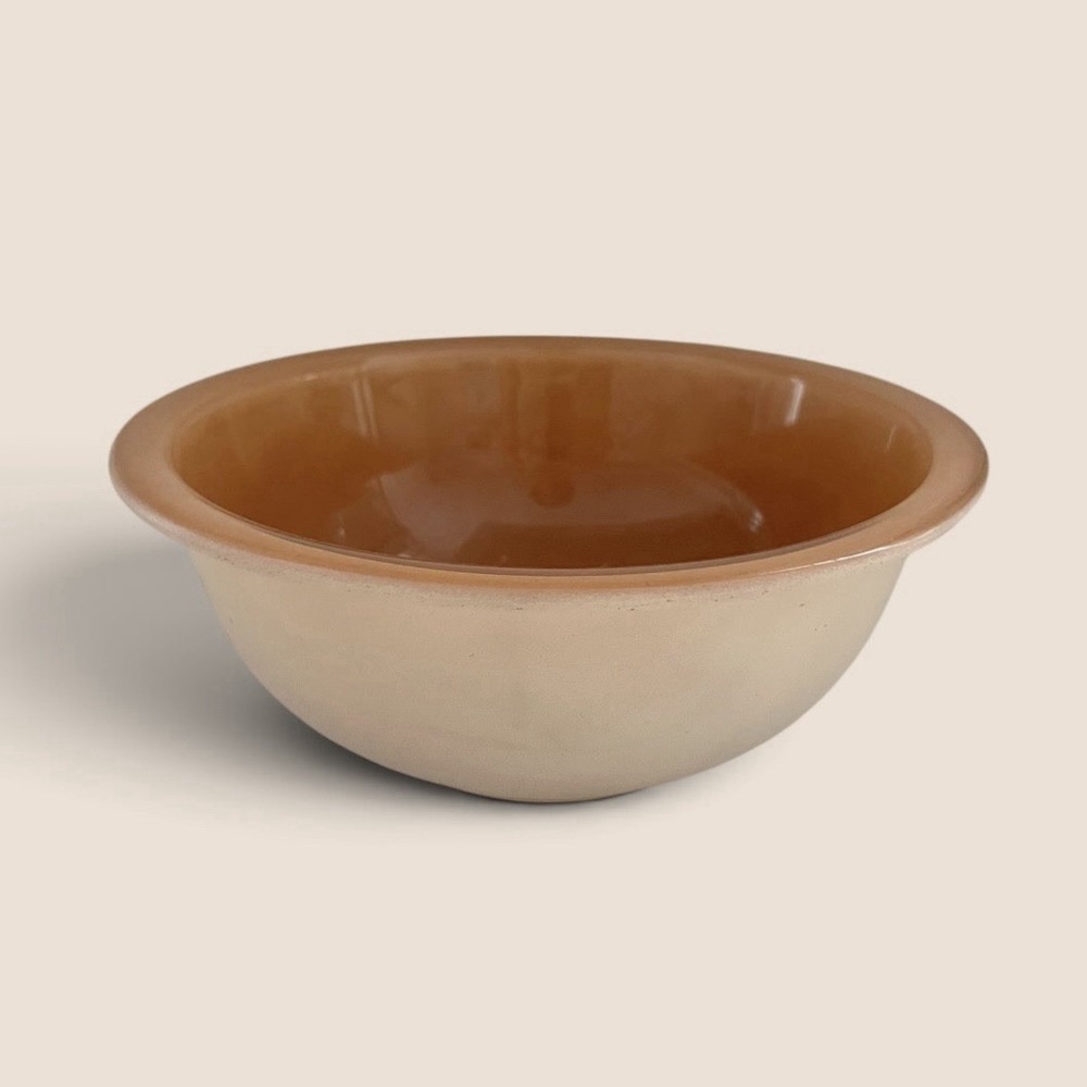Vintage Pyrex 323 Autumn Rainbow Mixing Nesting Bowl Glossy Tan  Kitchenware